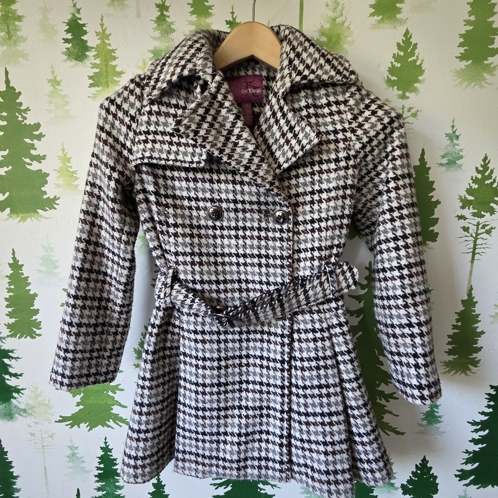 Epic Threads Black and White Houndstooth Girls Coat